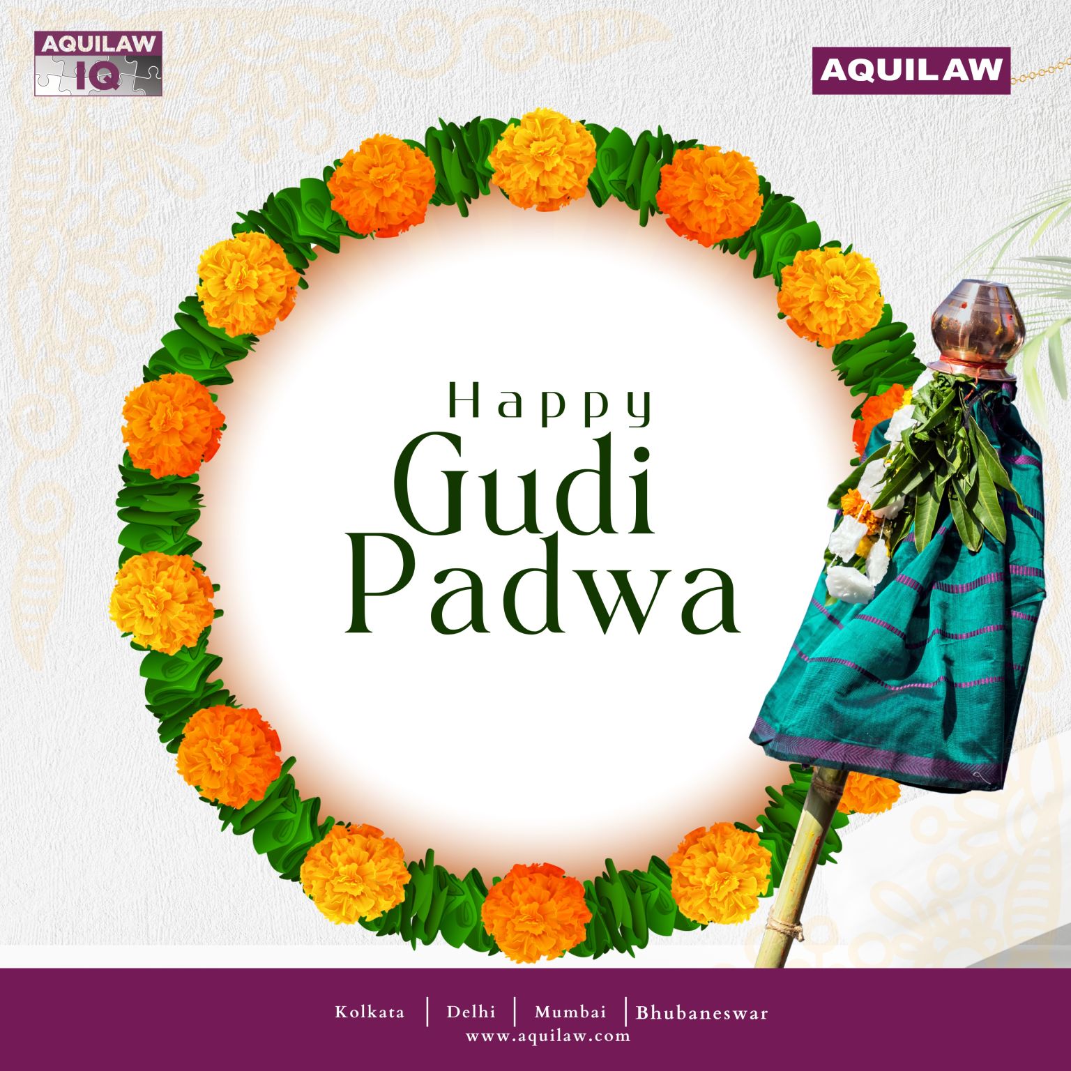 AQUILAW wishes our Marathi clients and friends a year filled with growth and happiness. :  HAPPY GUDI PADWA