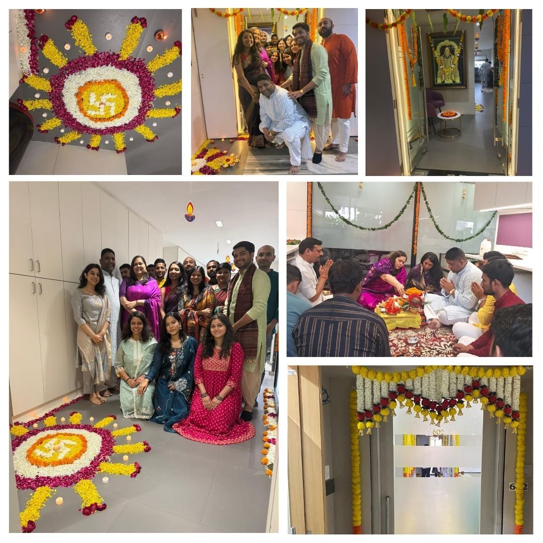 We celebrated the spirit of Diwali across all four of our offices at Kolkata, Mumbai, Delhi and Bhubaneswar with a traditional puja, festive décor and moments of shared joy and togetherness.